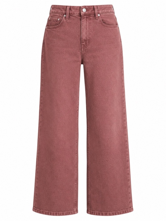 KanCan Denim - Kancan Wide Leg Jeans Women’s Size 15/31 Mauve Dusty Rose High Rise Denim
